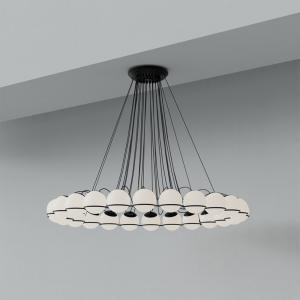 Wholesale Nordic Minimalist Glass Shade Ring chandelier Living Dinning Room Model 2109 chandelier(WH-MI-376) from china suppliers