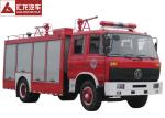 OEM Dry Powder Industrial Fire Truck Red Color 73kw Engine Power High Rated Flow