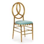 Gold Metal Stainless Steel Hotel Banquet Phoenix Chair Stacking Event Party