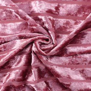 Wholesale Stripe Diamond Korean Velvet Fabric Stripe For Ladies Dress 240 GSM from china suppliers