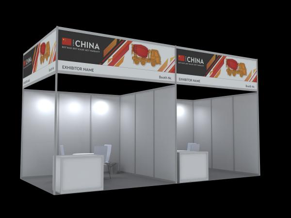 Octanorm 3x3M standard exhibition stand，vitrine dexposition aluminium,Shell