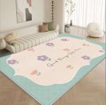 Imitation Cashmere Lovely Flower Living Room Floor Carpets Ground Carpet 120