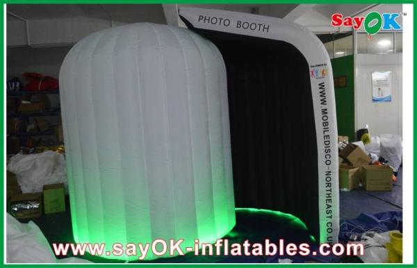 Advertising Booth Displays Black Inside White Inflatable Photo Booth Oxford