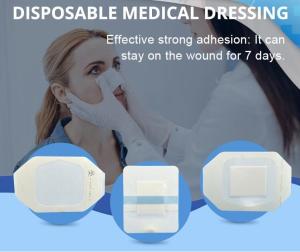 Wholesale Transparent Film Dressing, Large Waterproof Adhesive Patch | Window Frame Wound Cover for Post Surgical Shower from china suppliers