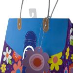 Recyclable Flat Bottom Kraft Paper Bags Custom Logo Grocery Shopping Bag