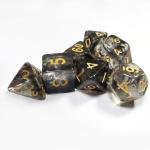 Black smoke crystal Resin Boarding Dice Set dnd dice