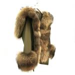 High Quality Thick Warm Raccoon Fur Parka Jackets Fashion Winter Down Padded