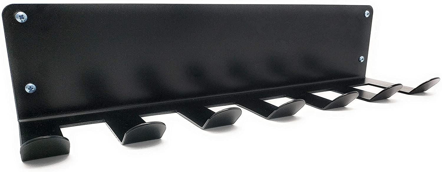 Wall Mounted Gym Organizer for Fitness Bands/Foam Rollers Jump Rope Rack Behind Doors