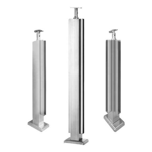 Hardware Accessory Square Stainless Steel Balustrade Posts Anti Corrosion