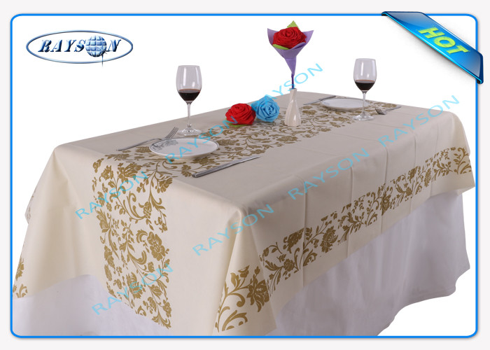 Comfortable Oilproof Printable Non Woven Fabric Tablecloth Non - Toxic