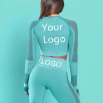 [Free Sample] Yoga Pants Set Customize Apparel Processing Services Slight women