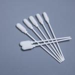 White Sterile Cotton Swabs Plastic Sticks Sponge Tip 18.5 Mm Head Length