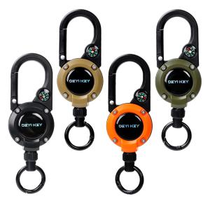 Wholesale Deyi Badge Reel Multitool Retractable Keychain Clip Id Holder Upgraded 58cm Stainless Steel Cord from china suppliers