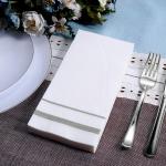 SGS White Paper Table Cover , Airlaid Disposable Linen Tablecloth OUCHAME