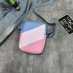 Hip hop earth cool Fanny pack pure color retro cross body bag with character
