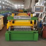 GI 0.12mm-0.3mm Thickness Corrugated Roll Forming Machine 10-12 Meters/Min