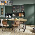 Green and Red Kitchen Cabinet Islands with Seating Modern Wooden Kitchen