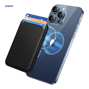 Wholesale Premium PU Leather Magnet MagSafe Wallet RFID Blocking For IPhone from china suppliers