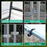Outdoor Dog Kennels for Large Dogs with Roof, Heavy Duty Metal Dog Enclosures
