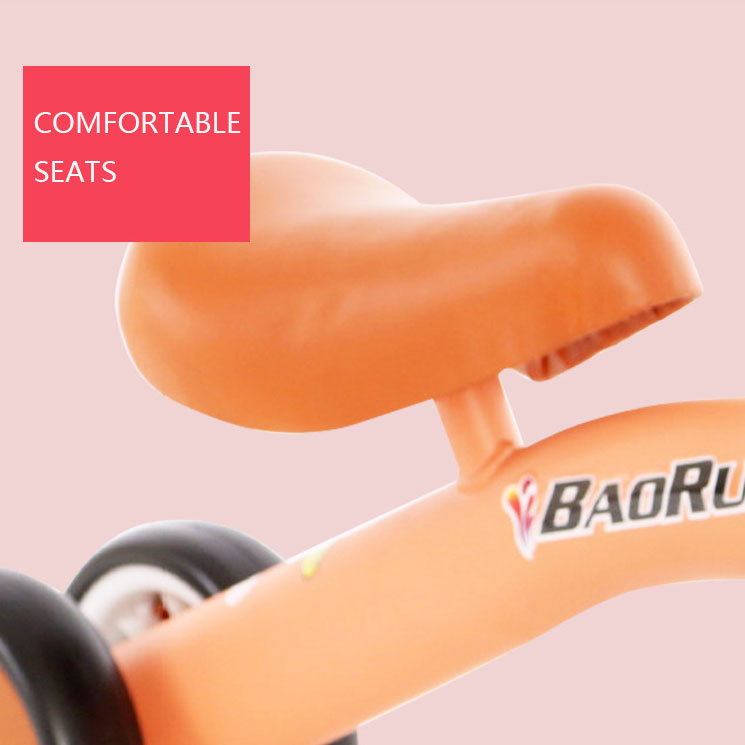 Unisex Non Pedal Bicycle Handcart Learning Bike Toy Foldable Balance Bike for Children