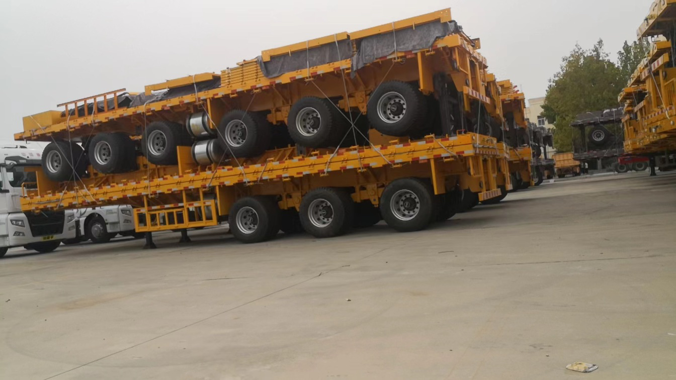 CIMC brand new 4 axles 100t capacity 40FT SPRING SUSPENSION FLATBED SEMI TRAILER for sale