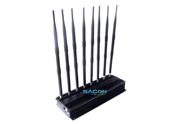 Quality Indoor Mobile Phone Signal Jammer Blocker GPS WIFI 4g Cell Phone Jammer 8 Channels for sale