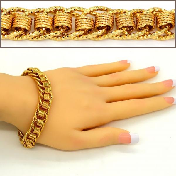Quality Big size thick chain Trendy jewelry Men & Womans bracelet Bangle 18K Real Gold Plated Lin for sale