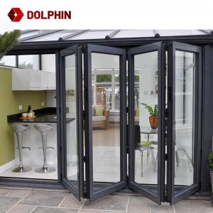 Wholesale Soundproof Bi Folding Door , Bi Folding Interior Aluminum Door from china suppliers
