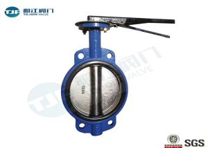 Wholesale Lever Operated Wafer Butterfly Valve , Cast Iron Concentric Butterfly Valve from china suppliers
