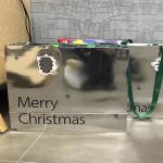 Custom Silver Card Ins Style Christmas Birthday Horizontal Large Gift Handbag