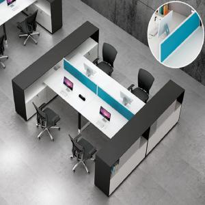 China Water Proof Standard Office Table With Drawer Two  -  Six Office Desk Dividers on sale