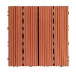 Commercial Outdoor Interlocking Patio Deck Tiles Hardwood Natural