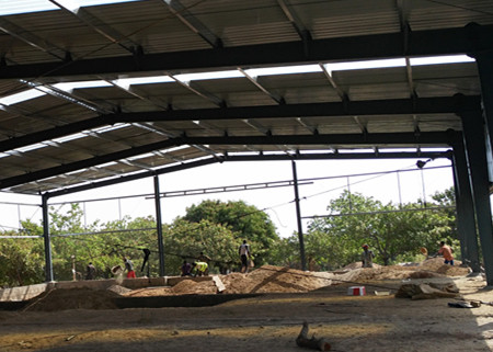 Light Weight Steel Structure Warehouse Design Fabricate With 90km / H Wind Load