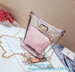 Logo Printed Customized PVC Tote Shopping Bags, Fashionable Plastic Clear PVC