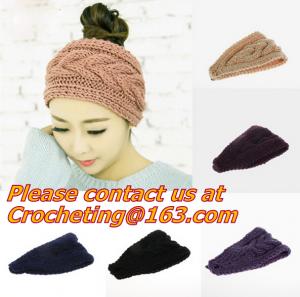 Cute Crochet Headbands Hair Head Band Bow Kid Baby Girl Accessories Knitted Headwrap Hair Band Fashion Knotted Crochet