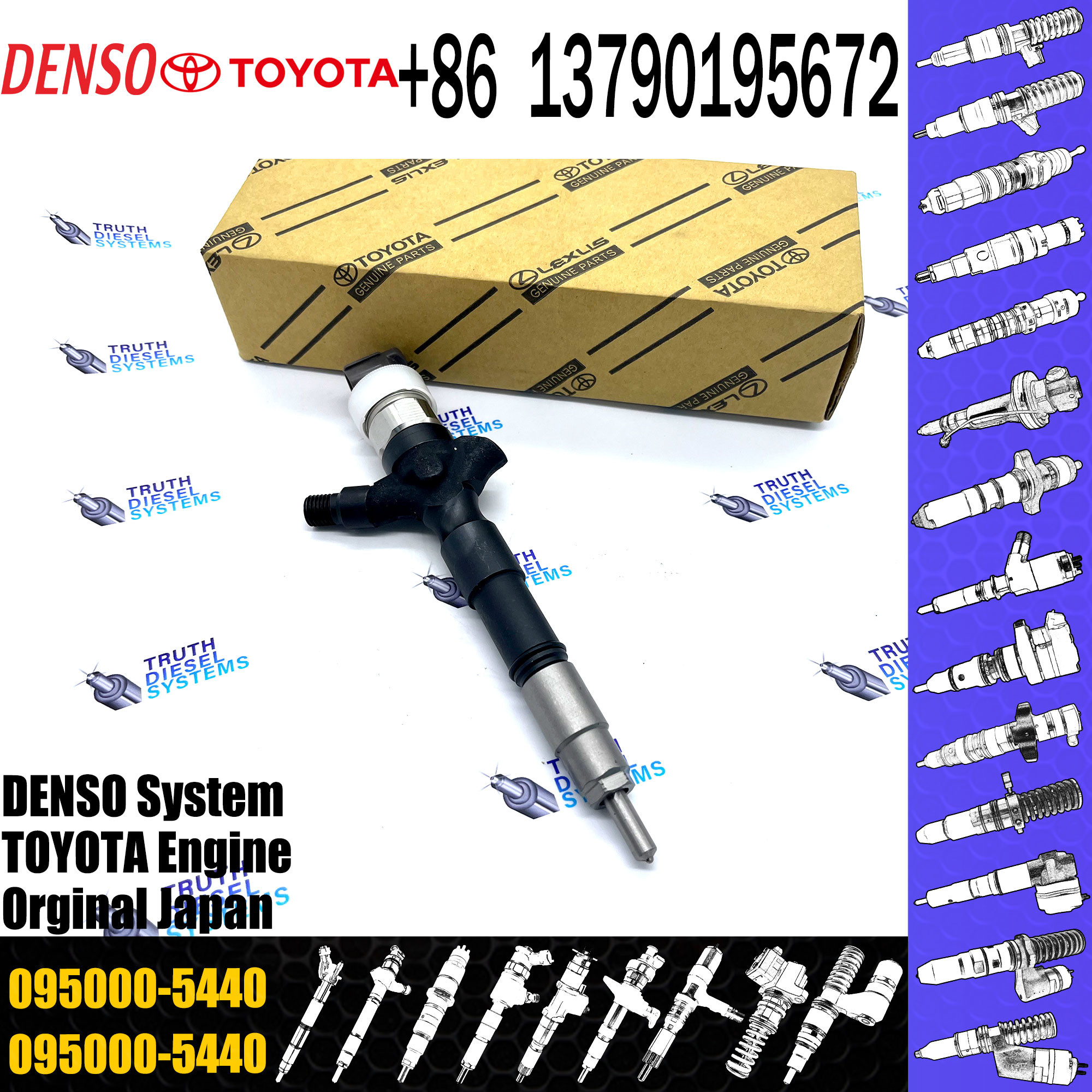 High Quality Common Rail Fuel Injector 095000-6790 095000-6791 095000-5950 D28-001-801+C For SDE-C D6114 SC9DK CRDI