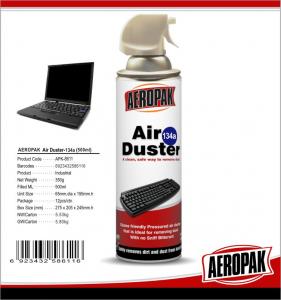 China Non Toxic Industrial Cleaning Products , Computer / Keyboard Air Duster Can on sale
