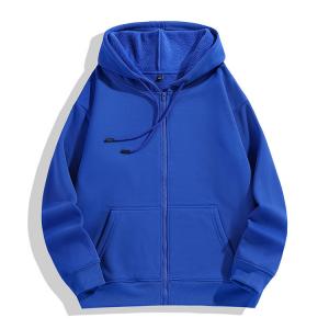 Wholesale 350g Cashmere Full Zipper Hooded Sweater Sports Casual Thickened Fitness Running from china suppliers