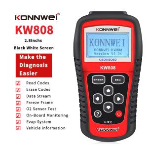 Wholesale 2.8 Inchs Back Lit Screen Obd Ii Diagnostic Scan Tool Konnwei KW808 from china suppliers