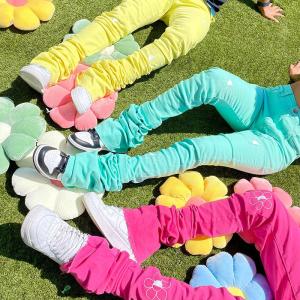 Wholesale Custom Mens Joggers Wide Leg Flared Baggy Stacked Oversized Streetwear Sweatpants Men Casual Sweat Track Pants Trousers for Men from china suppliers