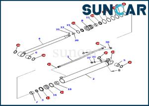 Wholesale 721-98-00680 7219800680 Arm Sealing Kit PC78US-10 Excavator Komatsu Cylinder Repair Seal Kit from china suppliers