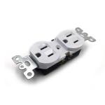125V American AC Power Electric Double Duplex Receptacle Outlet Wall Socket with