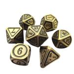 Antique Bronze Metal Dice Set Fifth Person Gaming Color Stray Earth Alloy Dice