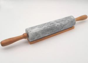 Wholesale Deluxe Marble Pastry Rolling Pin Polished With Wood Handles / Cradle from china suppliers