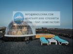 Waterproof 850gsm White PVC Dome Glamping Tent Outdoor