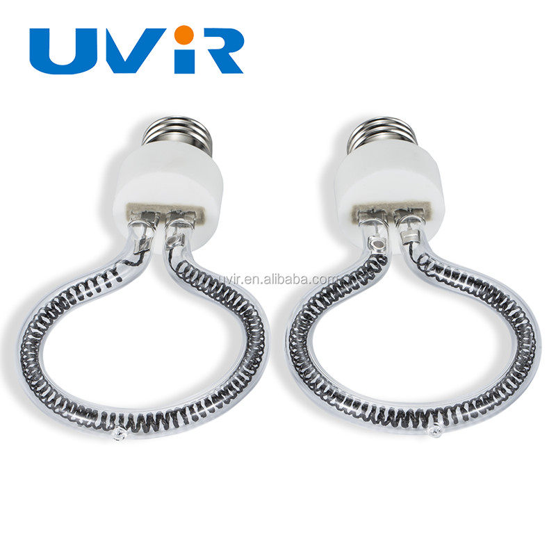127V 500W Clear Reflector Carbon Infrared Heating Lamp Ring Tube Medium Wave