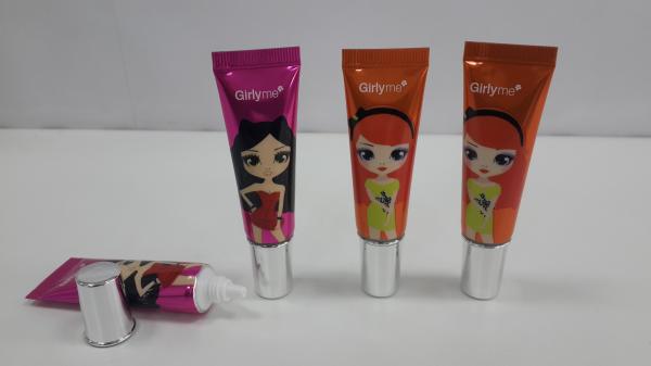 Quality 10g Eye Cream Packaging shiny CAL Cosmetic Tube With long shoulder,colorful printing diameter 19mm for sale