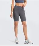 BSCI Womens Workout Shorts Free Cut Nylon Spandex Biker Shorts With Phone Pocket