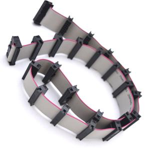 Wholesale 30P cable UL 2651 data flat ribbon cable assbembly female to female idc 2.54mm flat cable wire 28 awg red mark cable from china suppliers