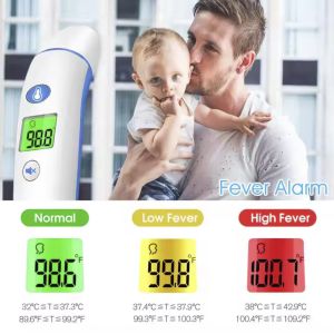 Three Color Backlight Infrared Thermometer 1 Second Quick Measure Unit C/F